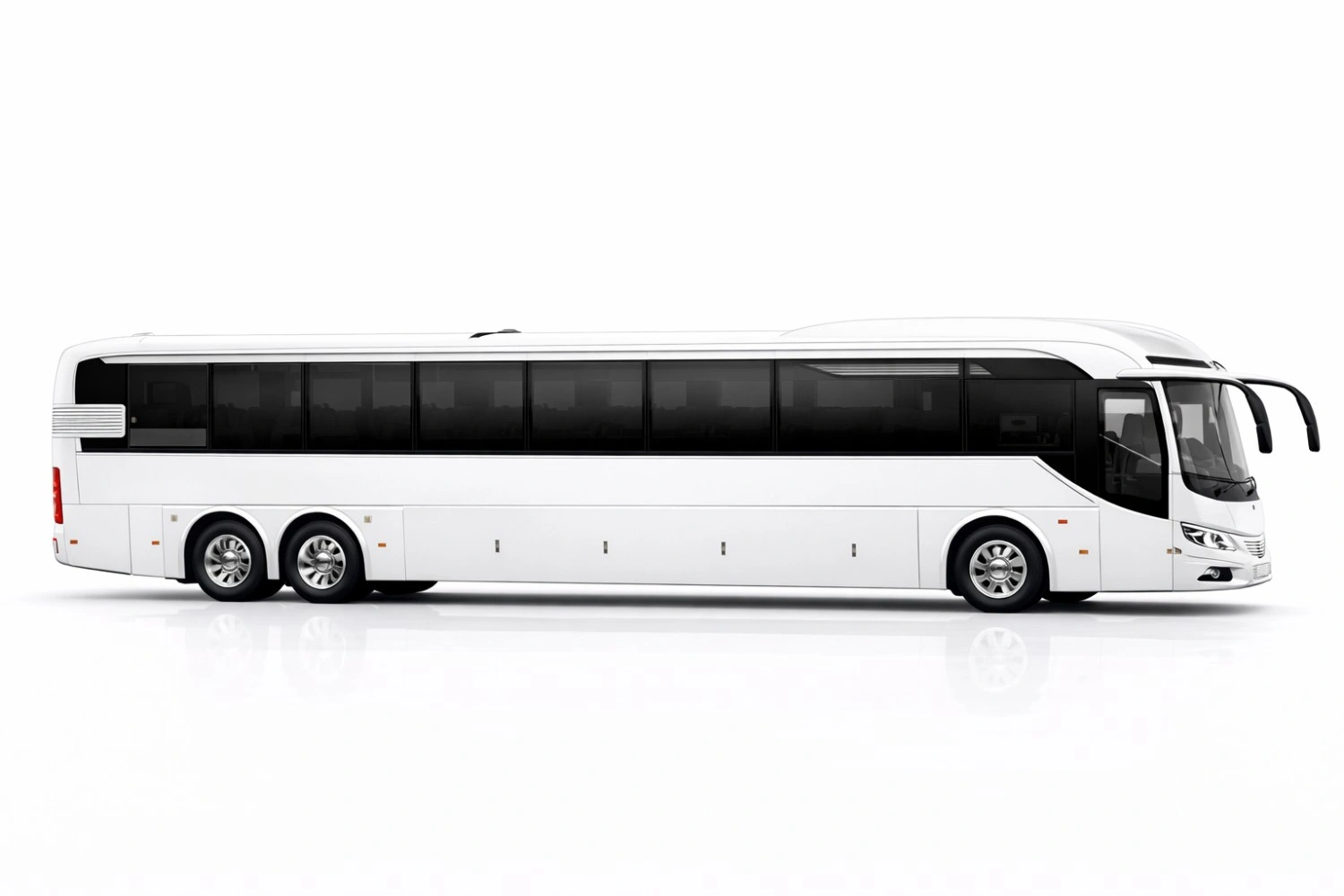 Spacious luxury coach with plush seating and premium amenities, ideal for corporate travel, group events, airport transfers, and executive transportation.
