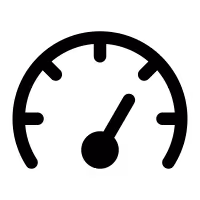 Home 133 Speedometer icon representing performance, speed, efficiency, and system monitoring.
